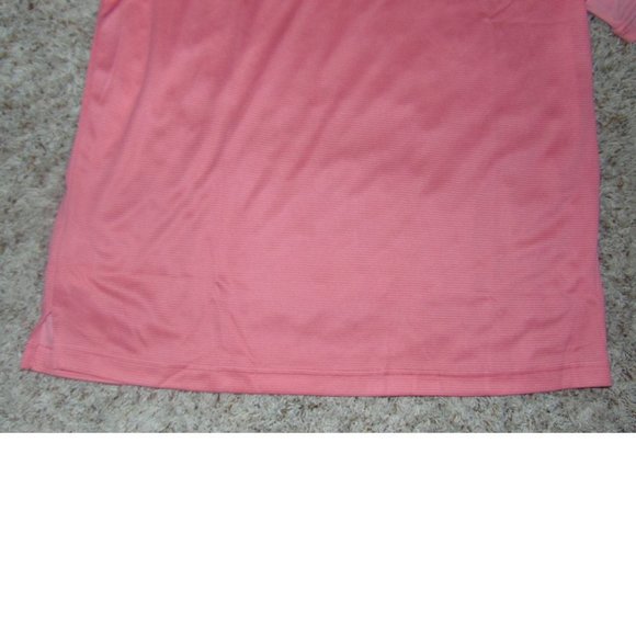 Mens Golf Polo Shirt Grand Slam Pink Coral XL Short Sleeve Dri-Flo 1 Pkt Collar - Picture 4 of 5